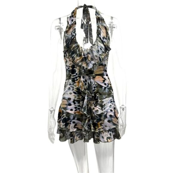 Ruffled Halter Neck Mini Dress - Picture 6 of 8